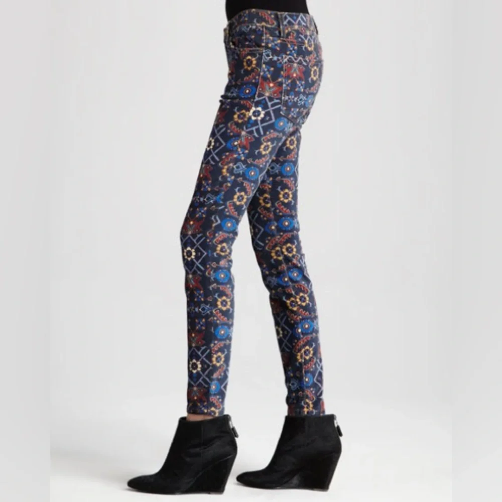 Y2K Current/Elliott The Ankle Printed low rise Skinny Jeans - Picture 3 of 8